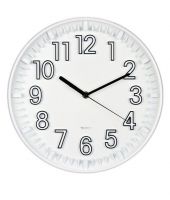 Basement Bazaar Attractive White Wall Clock 12 Inches