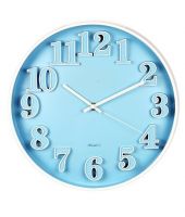 Basement Bazaar Chic Blue Wall Clock 12 Inches