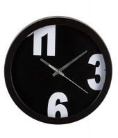 Basement Bazaar Distinct Black Wall Clock 10 Inches