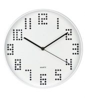 Basement Bazaar Refreshing White Wall Clock 12 Inches