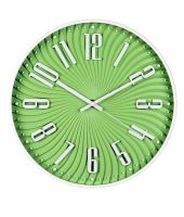 Basement Bazaar Sleek Green Wall Clock 12 Inches