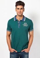 Cherokee Green Solid Polo T-Shirts