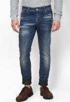 Jack & Jones Blue Solids Slim Fit Jeans