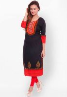 Kurti'S Black Printed Kurtis