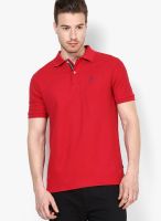 Nautica Red Solid Polo T-Shirts