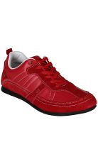 Phosphorus Red Leather Sneakers
