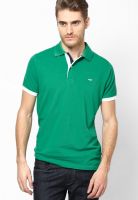 Red Tape Green Solid Polo T-Shirts