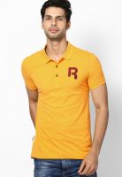 Reebok Yellow Printed Polo T-Shirt