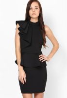 River Island Black Colored Solid Shift Dress