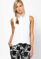 River Island White Embellished Collar Shirt