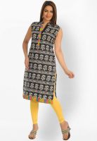Salwar Studio Black Printed Kurtis