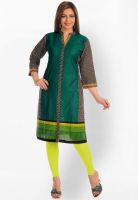 Salwar Studio Green Printed Kurtis