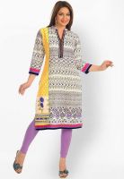 Salwar Studio White Printed Kurtis