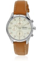 Seiko Sndx45P1 Beige/White Chronograph Watch