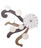 Selfie Brown 6 Photo Wooden Wall Clock