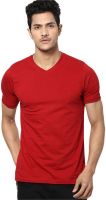 ShadowFax Solid Men's V-neck Red T-Shirt