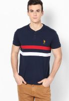 U.S. Polo Assn. Navy Blue Henley T Shirt