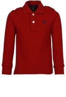 United Colors of Benetton Maroon Polo T-Shirt