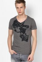 s.Oliver Grey V Neck T-Shirt