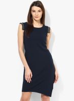 AND Navy Blue Colored Embellished Shift Dress