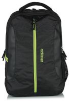 American Tourister 17 Inch Black/Lime Green Backpack