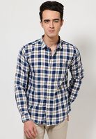 Basics Blue Casual Shirts