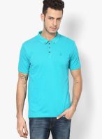 FREECULTR Blue Solid Polo T-Shirt