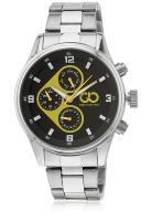 Gio Collection Gad0038A-D Silver/Yellow Chronograph Watch