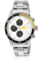 Gio Collection Gad0040-D Silver/Yellow Chronograph Watch