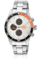Gio Collection Gad0040-E Silver/Orange Chronograph Watch