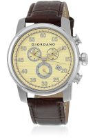Giordano 1574-03 Brown/Yellow Chronograph Watch