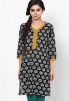 Jaipur Kurti Black Printed Kurtis