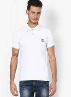 Lawman Pg3 White Solid Polo T-Shirts