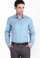 Mark Taylor Solid Blue Formal Shirt