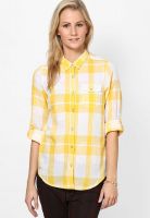 People Cotton Yellow Shirt