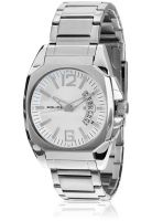 Police 12897Js/04M Silver/White Analog Watch