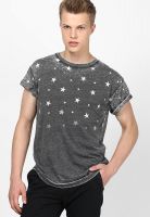 River Island Grey Stars Round Neck T Shirt