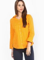 Sangria Cotton Orange Shirt