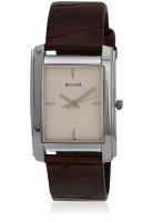 Sonata Nd7953Sl01 Brown/Silver Analog Watch