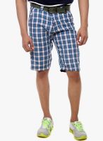 Sports 52 Wear Blue Checked Shorts