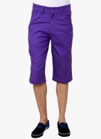 WYM Solid Purple Shorts