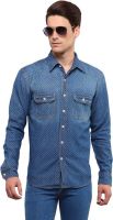 Yepme Men's Printed Casual Blue Shirt