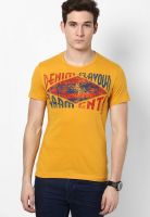 s.Oliver Yellow Round Neck T-Shirt