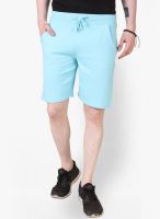 American Crew Solid Blue Shorts