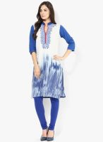 Aum Blue Printed Kurti