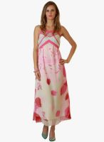 Belle Fille Pink Colored Printed Maxi Dress