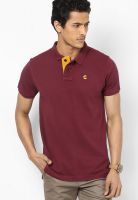 FREECULTR Maroon Solid Polo T-Shirts