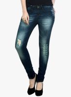 Faballey Blue Low Rise Skinny Jeans