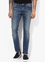 Forca By Lifestyle Blue Low Rise Slim Fit Jeans