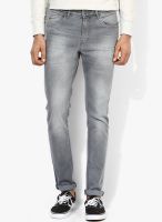 Forca By Lifestyle Grey Mid Rise Skinny Fit Jeans